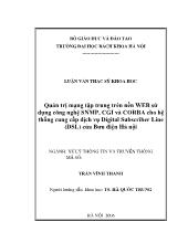 Luận văn Quản trị mạng tập trung trên nền WEB sử dụng công nghệ SNMP, CGI và CORBA cho hệ thống cung cấp dịch vụ Digital Subscriber Line (DSL) của Bưu điện Hà Nội