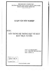 Luận văn Xây dựng hệ thống đặt vé máy bay trực tuyến