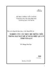 Nghiên cứu cấu trúc hệ thống viễn thông mặt đất để sử dụng hiệu quả vệ tinh vinasat - Phùng Văn Vận