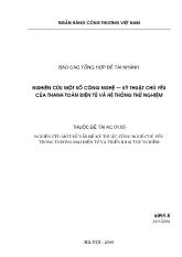 Nghiên cứu một số công nghệ  kỹ thuật chủ yếu của thanh toán điện tử và hệ thống thử nghiệm