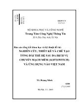 Nghiên cứu, thiết kế và chế tạo tổng đài thế hệ sau đa dịch vụ chuyển mạch mềm (softswitch) và ứng dụng vào Việt Nam