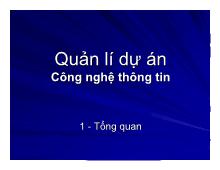 Quản lý dự án công nghệ thông tin: Tổng quan