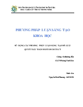 Sử dụng các phương pháp luận sáng tạo để giải quyết bài toán motion detect