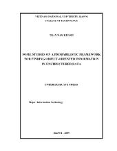 Undergraduate thesis some studies on a probabilistic framework for finding object oriented information in unstructured data