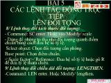 Bài giảng bài 5: Các lệnh tác động trực tiếp lên đối tượng