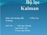 Bài giảng Bộ lọc Kalman