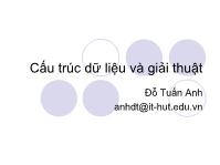 Bài giảng Cấu trúc dữ liệu và giải thuật