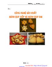 Bài giảng Công nghệ sản xuất bánh quy xốp vá bánh quy dai