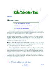 Bài giảng Giới thiệu chung về kiến trúc máy tính