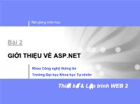 Bài giảng Giới thiệu về asp.net