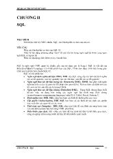 Bài giảng Hệ quản trị cơ sở dữ liệu: SQL