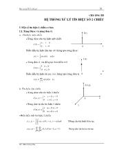 Bài giảng Hệ thống xử lý tín hiệu số 2 chiều