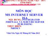Bài giảng Intergrated firewall và sercure server publishing