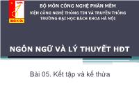 Bài giảng Kết tập và kế thừa