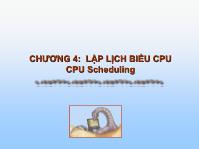 Bài giảng Lập lịch biểu cpu cpu scheduling