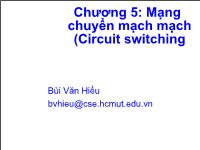 Bài giảng Mạng chuyển mạch (Circuit switching)