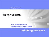 Bài giảng Ôn tập về html