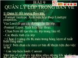 Bài giảng Quản lý lớp trong bản vẽ