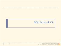 Bài giảng SQL Server & C#