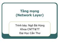 Bài giảng Tầng mạng (Network Layer)