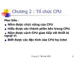 Bài giảng Tổ chức CPU