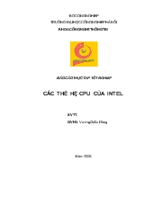 Báo cáo Các thế hệ cpu của intel