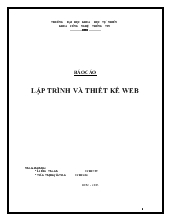 Báo cáo Phương pháp lập trình và thiết kế web