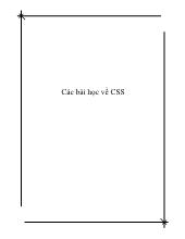 Các bài học cơ bản về CSS