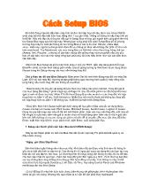 Cách setup BIOS