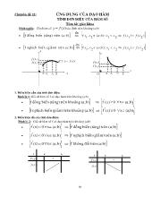 Chuyên đề Ứng dụng của đạo hàm tính đơn điệu của hàm số