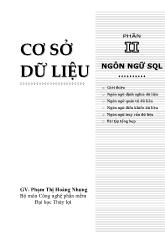 Cơ sở dữ liệu: Ngôn ngữ SQL