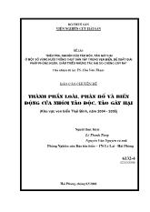 Đề tài Điều tra, nghiên cứu tảo độc, tảo gây hại ở một số vùng nuôi trồng thuỷ sản tập trung ven biển, đề xuất giải pháp phòng ngừa, giảm thiểu những tác hại do chúng gây ra” (mã số KC-09-19