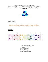Đề tài Dinh dưỡng cho người béo phì