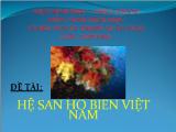Đề tài Hệ san hô biển Việt Nam