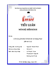 Đề tài Liên lạc giữa hai tiến trình sử dụng Pipe