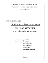 Đề tài Màu sắc nước quả các yếu tố ảnh hưởng