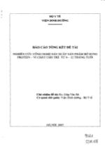 Đề tài Nghiên cứu công nghệ sản xuất sản phẩm bổ sung protein, vi chất cho trẻ từ 6-12 tháng tuổi