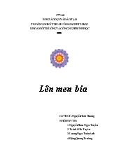 Đề tài Nghiên cứu sự lên men bia