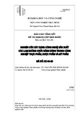Đề tài Nghiên cứu xây dựng công nghệ sản xuất các loại đường chức năng dùng trong công nghiệp thực phẩm, dược phẩm và mỹ phẩm
