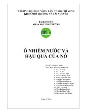 Đề tài Ô nhiễm nước và hậu quả của nó
