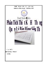 Đề tài Phân tích thiết kế hệ thống bán hàng siêu thị