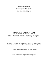 Đề tài Phân tích thiết kế hệ thống quản lý đảng viên