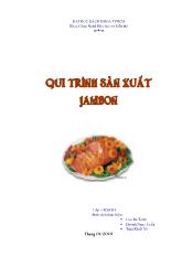 Đề tài Qui trình sản xuất jambon