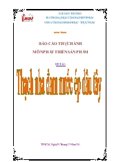 Đề tài Thạch nha đam nước ép dâu tây