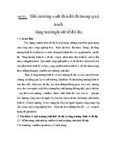Đề tài Tìm hiểu môi trường sinh thái đô thị trong quá trình tăng trưởng kinh tế đô thị