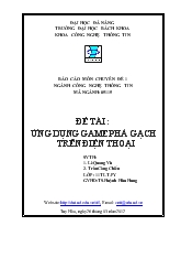 Đề tài Ứng dụng game phá gạch trên điện thoại