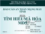 Đề tài Việc tìm hiểu mã hóa md5