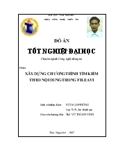 Đề tài Xây dựng chương trình tìm kiếm theo nội dung trong file avi