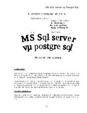 Đồ án Công nghệ phần mềm MS-SQL-Server và Postgre-SQL