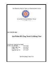 Đồ án Sản phẩm đồ uống nước giá đóng chai